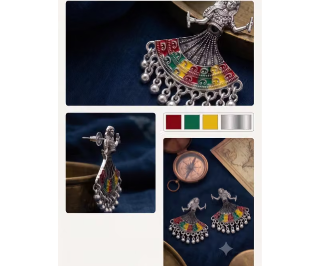 Clysta Traditional Navratri Ethnic Earrings for Women & Girls