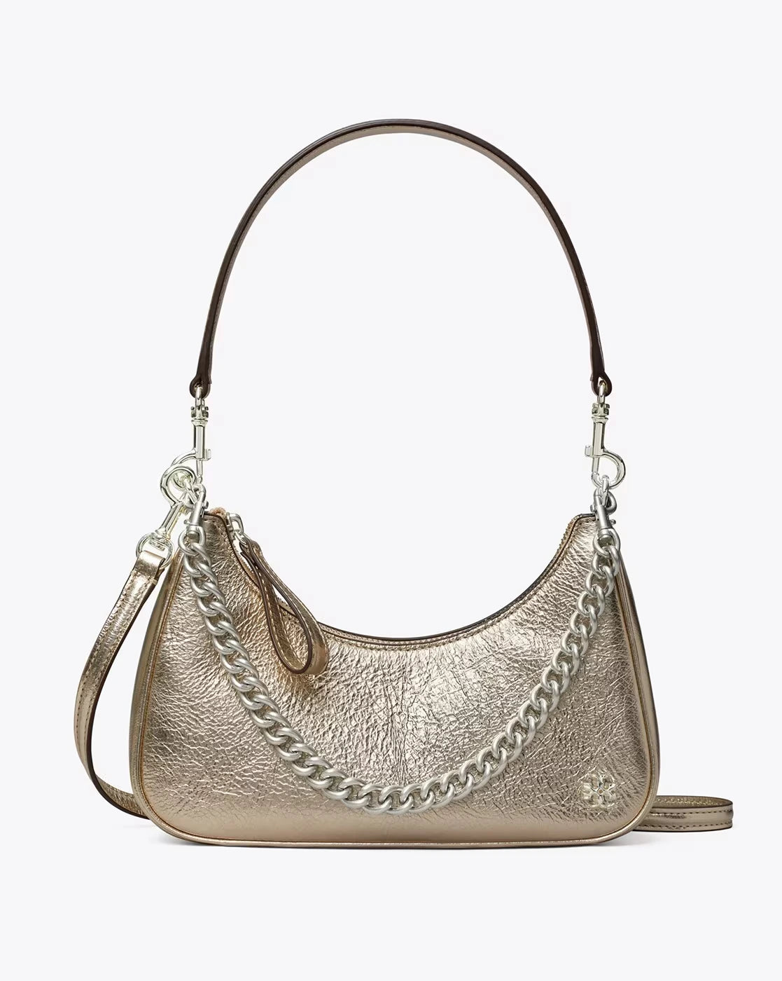 Shoulder Bag with Geometric Pattern in Multicolor for a Contemporary Style151 Mercer Metallic Small Crescent Bag With Adjustable Strap