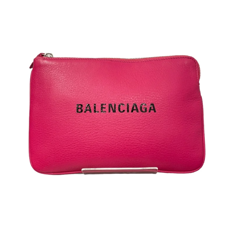 Floral - Printed Satin Clutch in Pink for Spring GalasBALENCIAGA/Pouch/OS/Graphic/Leather/PNK/