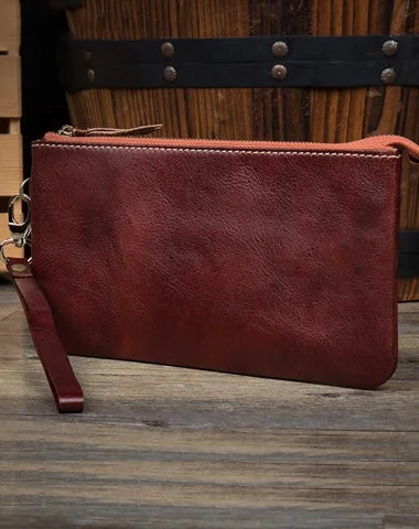 Crossbody Strap Women's Wallet in Black for Hands - Free ConvenienceBlack Cool Mens long Wallet Wristlet Bag Clutch Bag Red Brown Long Wallets for Men