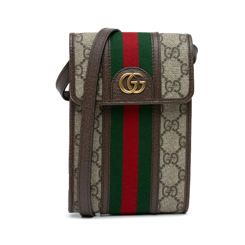 Waterproof Nylon Crossbody Bag in Navy Blue for Outdoor Hiking TripsBrown Gucci Mini GG Supreme Web Ophidia Crossbody Bag