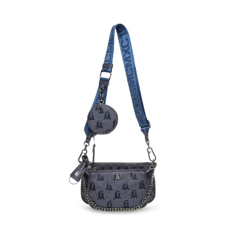 Shoulder Bag with Geometric Pattern in Multicolor for a Contemporary StyleBURGENT-X BLUE