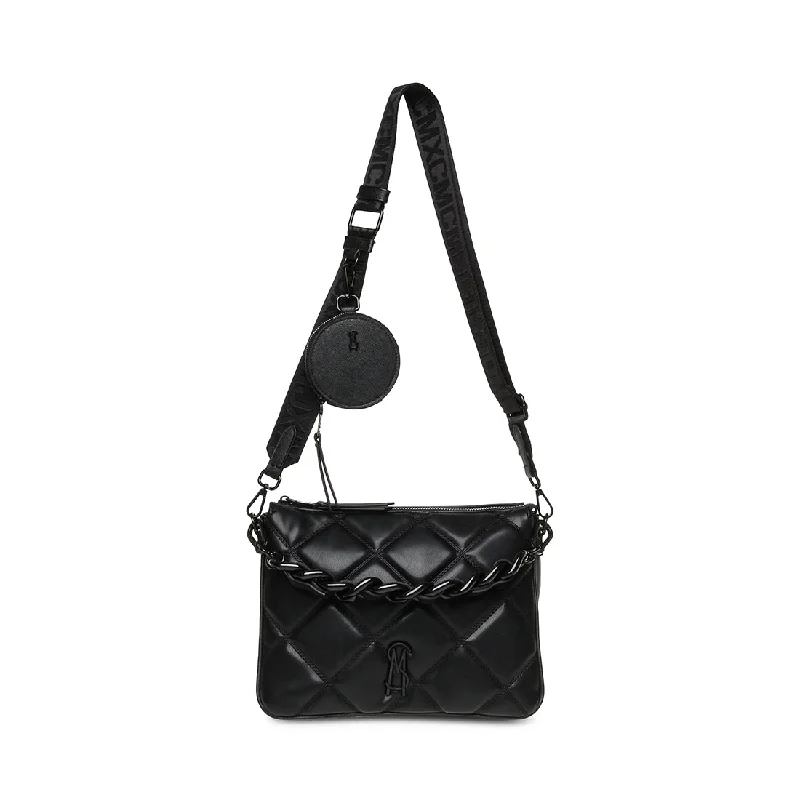 Vegan Leather Shoulder Bag in Gray for Ethical Fashion LoversBVICEY-Q BLACK