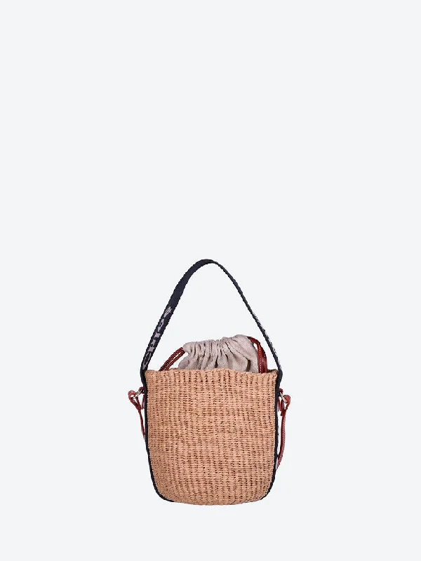 Shoulder Bag with Geometric Pattern in Multicolor for a Contemporary StyleWoody small basket bag