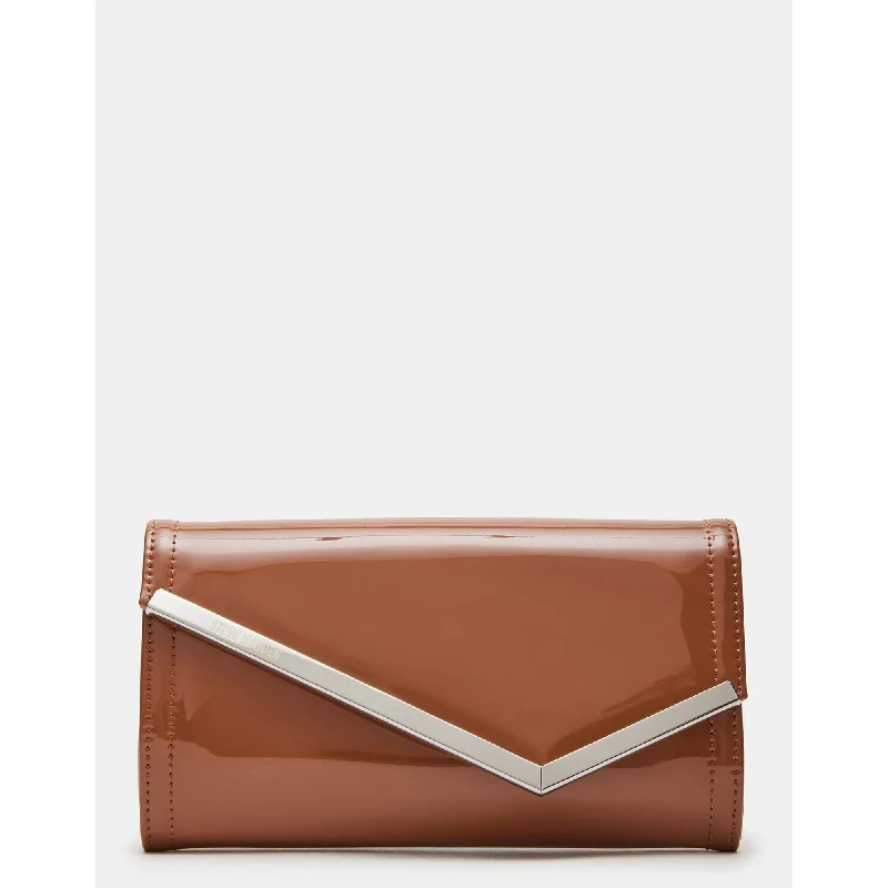 Quilted Leather Crossbody Bag in Cream for a Classic and Elegant AppearanceClutchd Bag Tan Patent