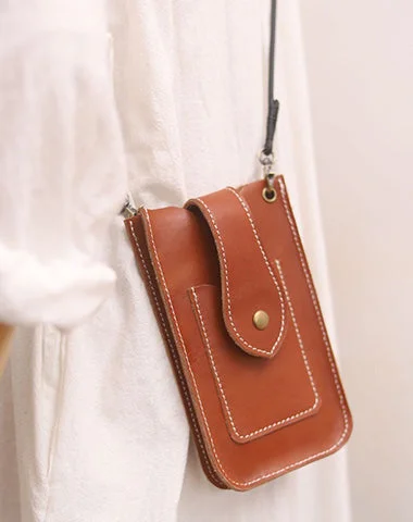 Women's Crossbody Bag with Adjustable Strap in Orange for Customizable ComfortCute Brown LEATHER Slim Side Bags Pouch Phone WOMEN SHOULDER BAG Phone Crossbody Pouch FOR WOMEN