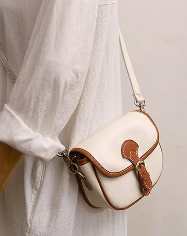 Straw Crossbody Bag in Natural Color for Beach Vacations and Summer DaysCute Saddle LEATHER Side Bag White WOMEN Contrast Color Saddle SHOULDER BAG Small Crossbody Purse FOR WOMEN