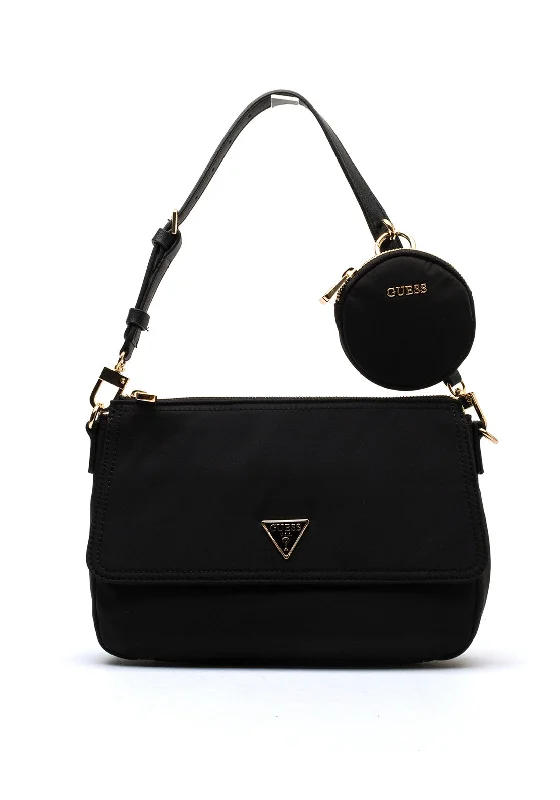 Shoulder Bag with Chain Strap in Silver for a Trendy AppearanceGuess Eco Gemma Shoulder Bag, Black