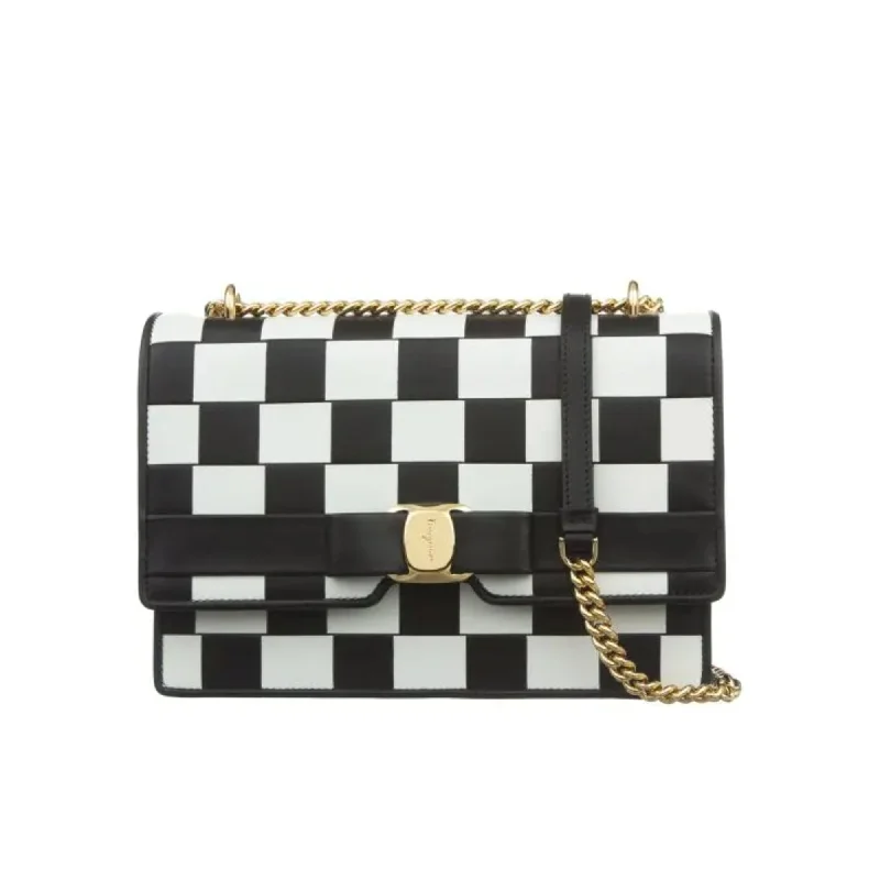 Geometric - Patterned PVC Evening Bag in Multicolor for Trendy Nights OutFerragamo Vara Clutch