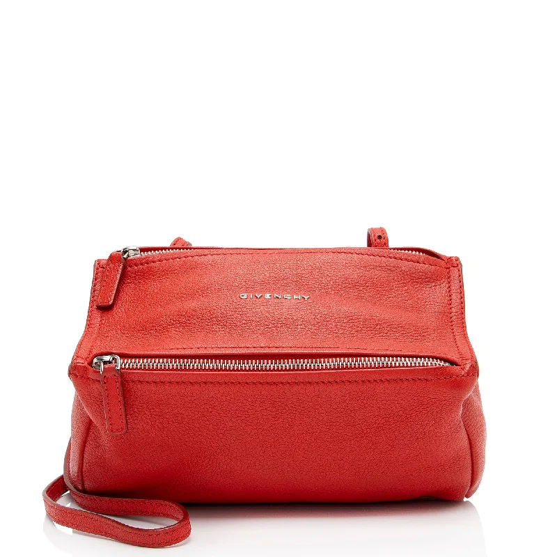 Leather - Trimmed Denim Crossbody Bag in Blue for a Vintage - Inspired LookGivenchy Leather Pandora Mini Shoulder Bag