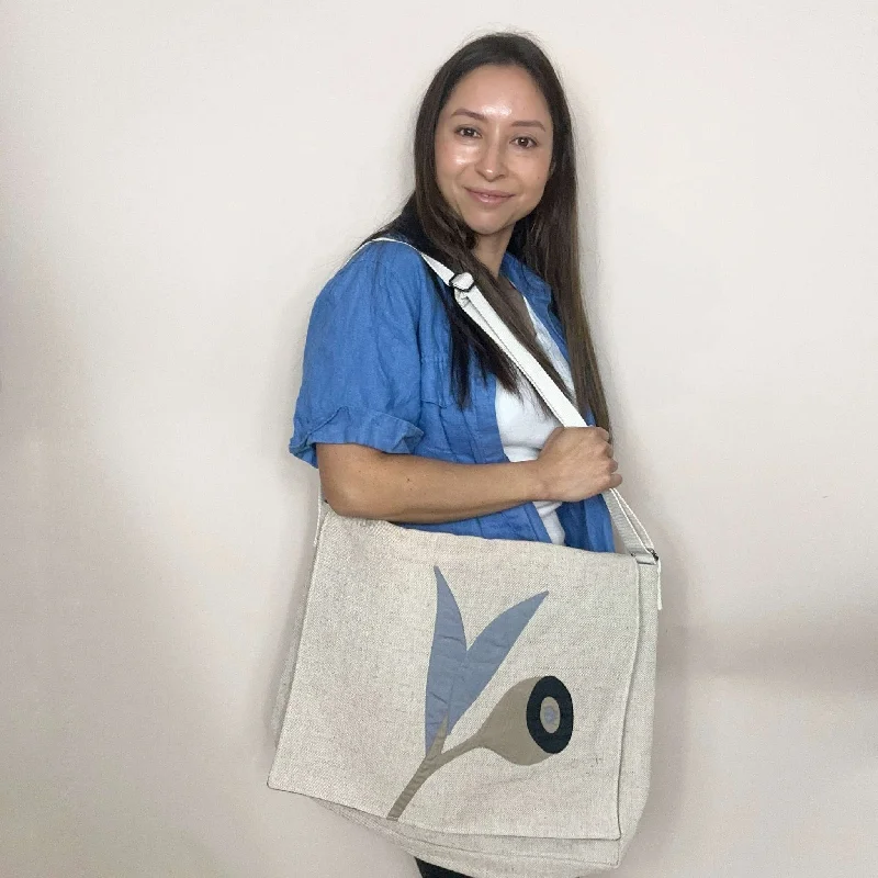 Shoulder Bag with Geometric Pattern in Multicolor for a Contemporary StyleGumnut Leaf Handmade Jute Messenger Bag in Lime Green