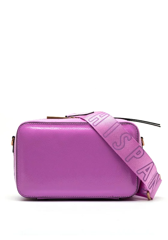 Shoulder Bag with Geometric Pattern in Multicolor for a Contemporary StyleHispanitas Patent Box Shoulder Bag, Violet