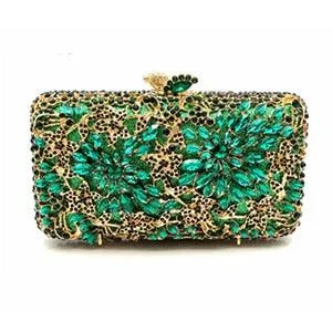 Suede Clutch with Tassel Details in Olive for Fall SoireesHollow Out gold Evening Bags