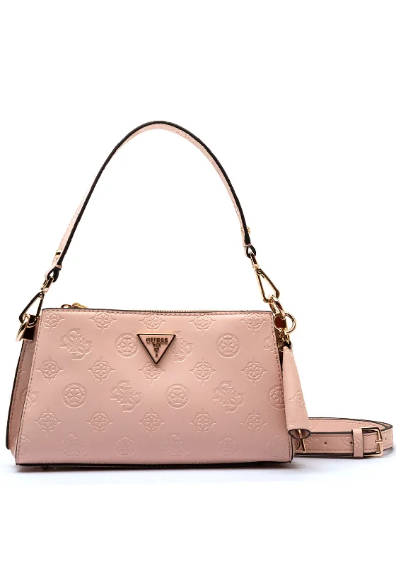 Shoulder Bag with Geometric Pattern in Multicolor for a Contemporary StyleGuess Jena Embossed Peony 4G Logo Girlfriend Shoulder Bag, Pale Pink