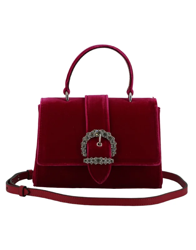 Printed Silk Shoulder Bag in Red for a Pop of ColorJimmy Choo Pink Leather and Satin Top Handle Shoulder Bag