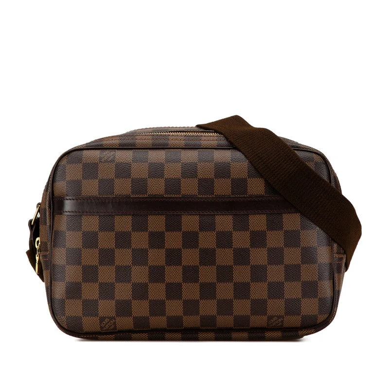 Women's Crossbody Bag with Multiple Compartments in Gray for Organized Daily UseLouis Vuitton Damier Reporter PM Shoulder Bag Brown