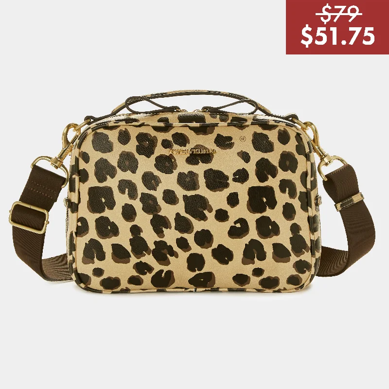 Geometric - Patterned PVC Evening Bag in Multicolor for Trendy Nights OutLuxe Diaper Clutch in Leopard Print