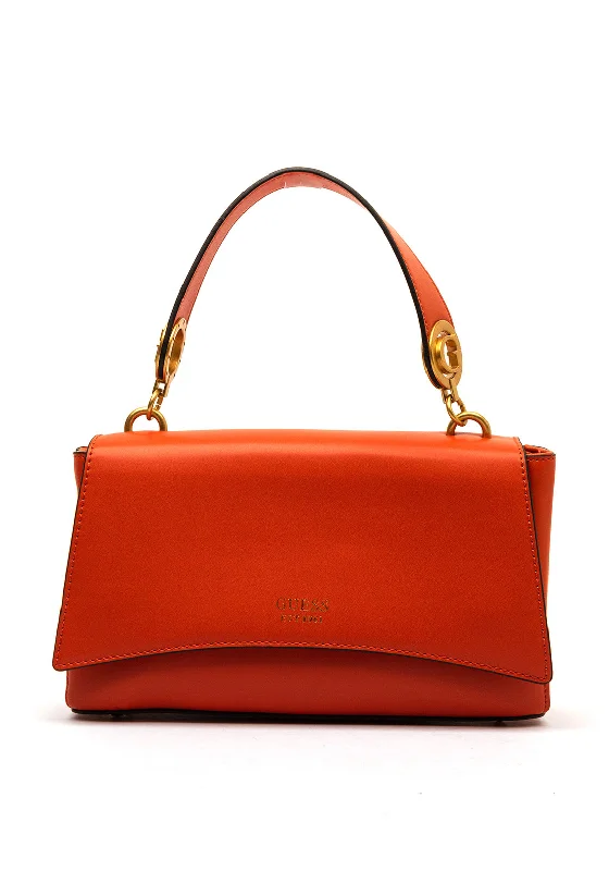 Suede Shoulder Bag in Pink with Tassel Accents for Casual OutingsGuess Masie Shoulder Bag, Orange