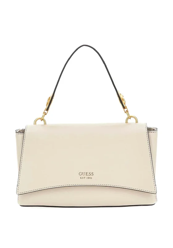 Shoulder Bag with Chain Strap in Silver for a Trendy AppearanceGuess Masie Shoulder Bag, Stone