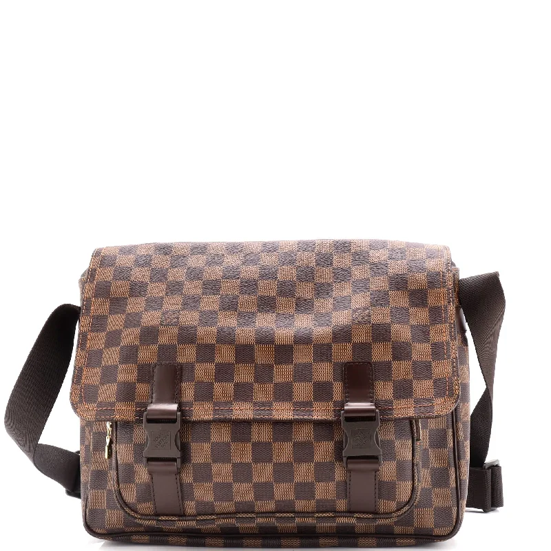 Large Faux Leather Crossbody Bag in Brown with Tassel Details for Casual TravelMelville Messenger Bag Damier