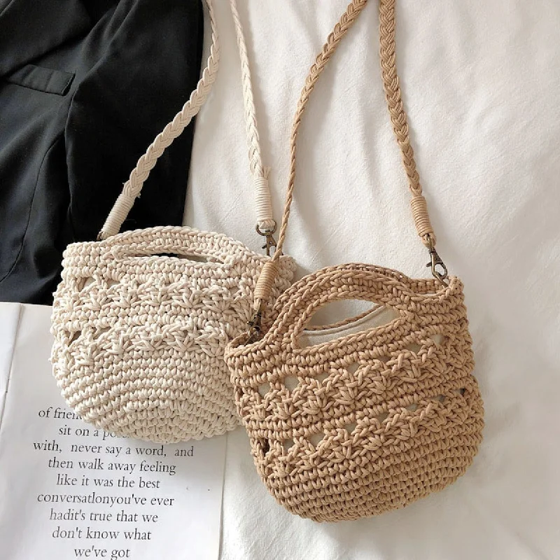 Suede Crossbody Bag in Olive Green for Fall Fashion StatementsElena Handbags Retro Crochet Crossbody Bucket Bag