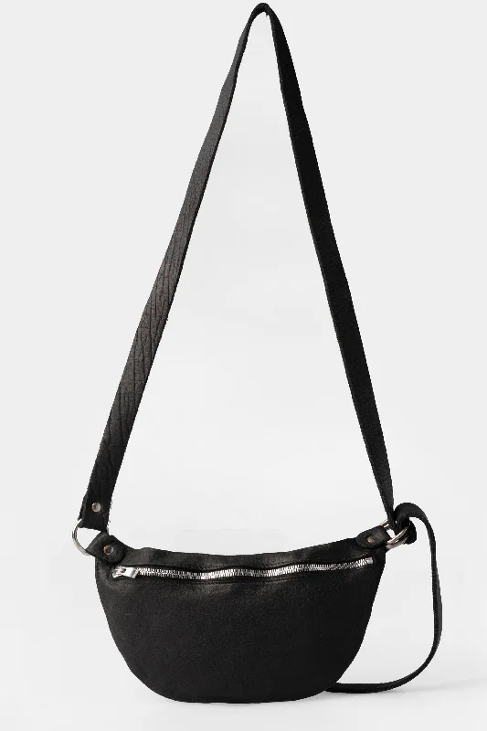 Vegan Leather Shoulder Bag in Gray for Ethical Fashion LoversSmall leather belt bag | Q100