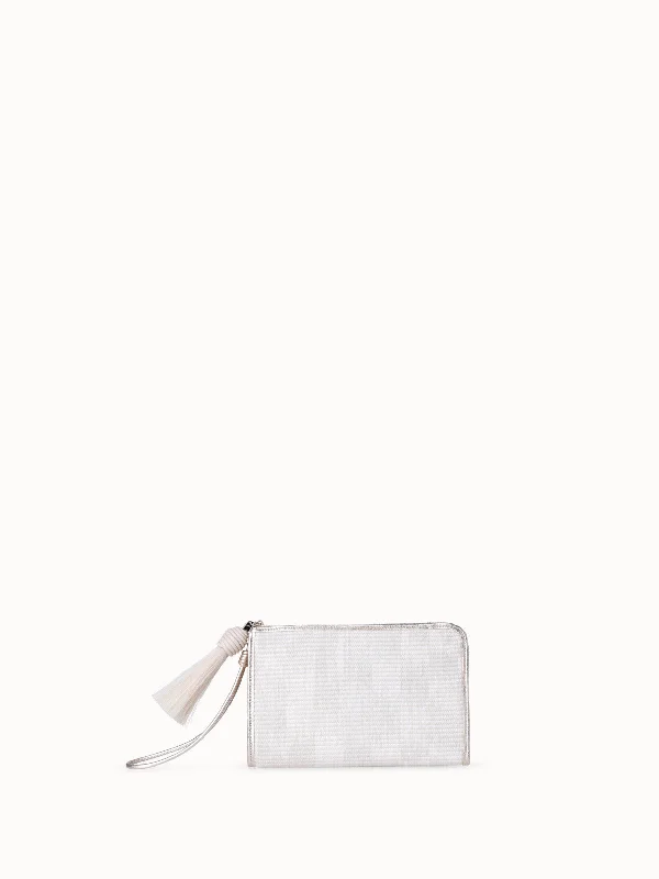 Pearl - Embellished Clutch in Cream for Bridal ShowersAlexa Tassle Pouch