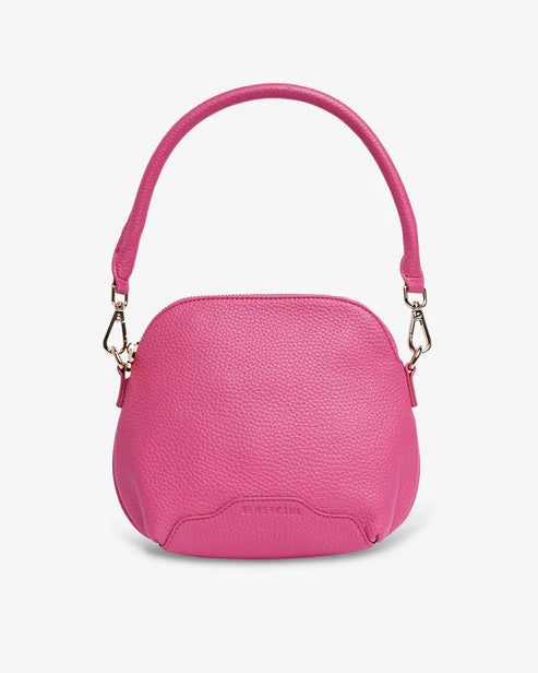 Women's Mini Crossbody Bag in Pink Velvet with Rhinestone Accents for Girls' Nights OutVIGO CROSSBODY BAG | Fucshia