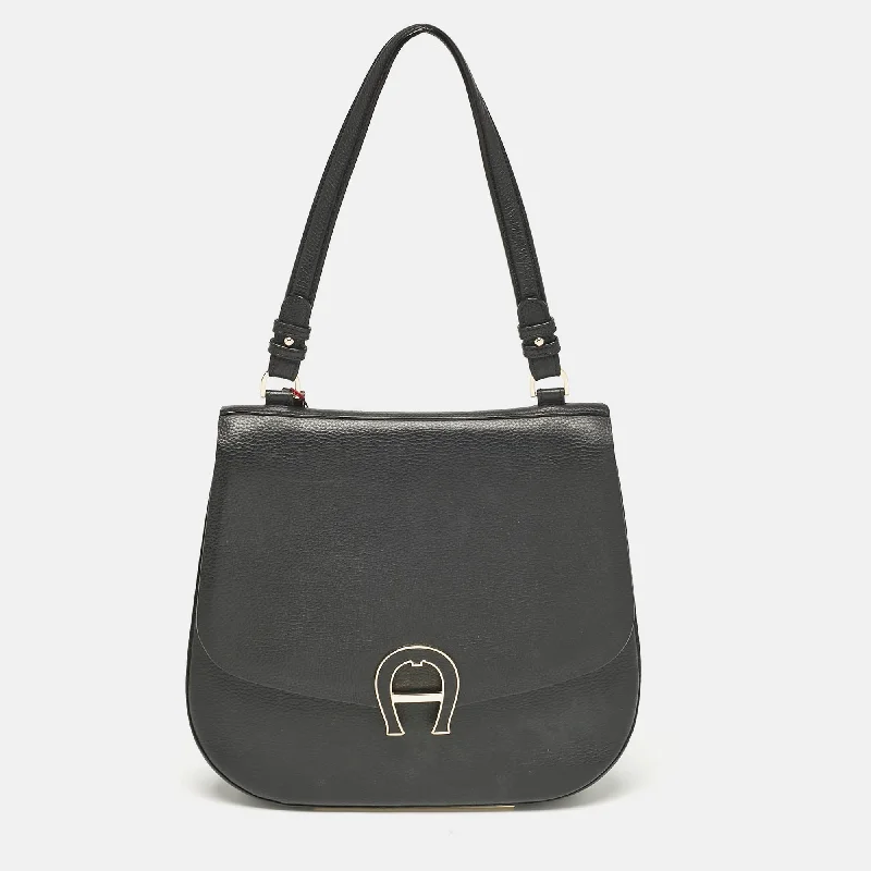 Chain - Strap Women's Satchels in Silver for a Glamorous Night - OutAigner Black Leather Pina Top Handle Bag