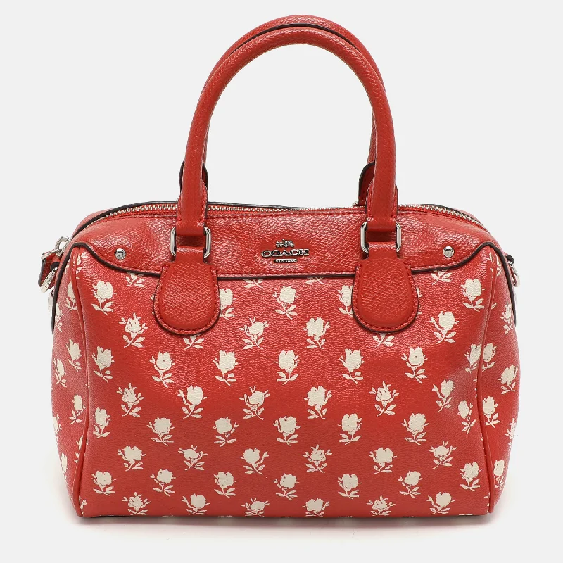 Animal - Print Women's Satchels in Leopard for a Bold Fashion StatementCoach Red Printed Leather Bennett Satchel