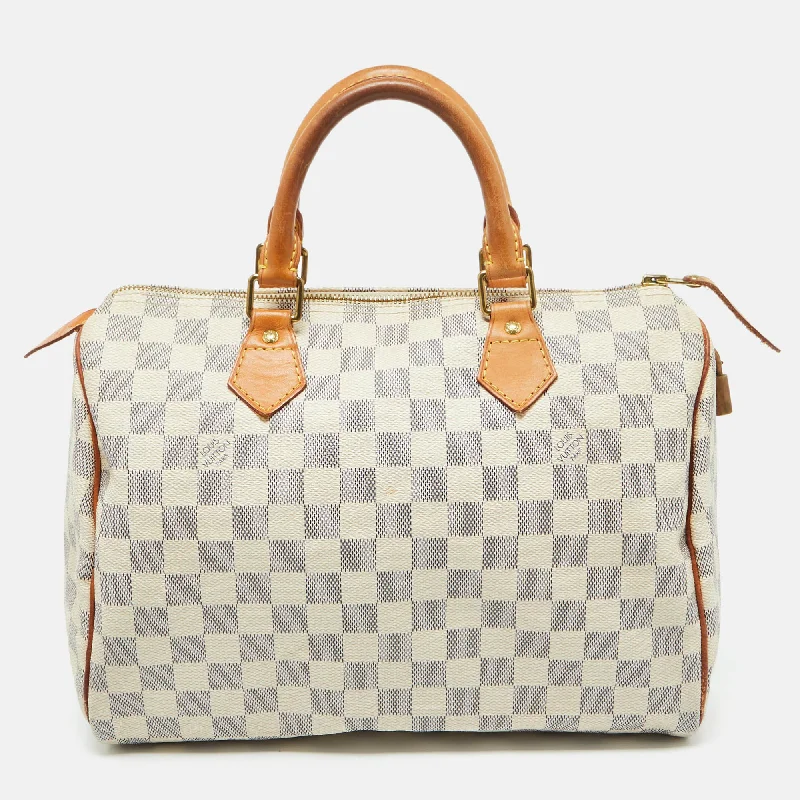 Plus - Size Women's Satchels in Brown with Spacious CompartmentsLouis Vuitton Damier Azur Canvas Speedy 30 Bag