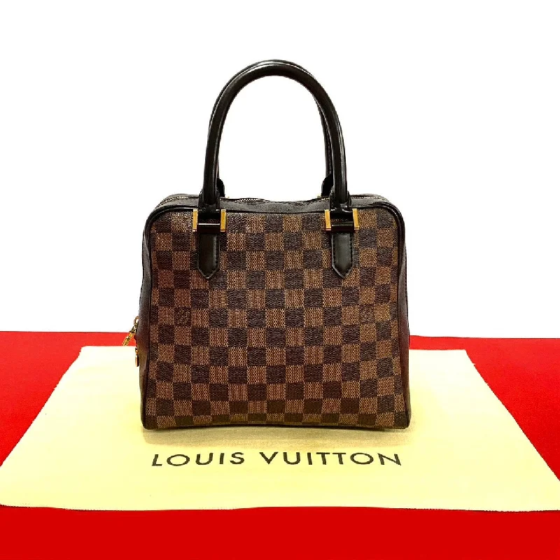 Monogrammed Women's Satchels in Navy for Personalized EleganceLouis Vuitton Damier Leather Brera Handbag Brown