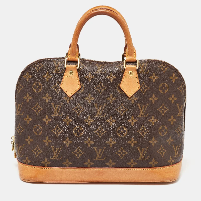 Magnetic Closure Women's Satchels in Grey for Easy AccessLouis Vuitton Monogram Canvas Alma Pm Bag