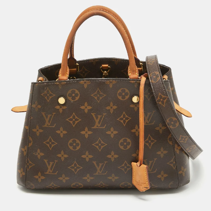 Luxury Leather Women's Satchels in Classic Black for Office ProfessionalsLouis Vuitton Monogram Canvas And Leather Montaigne Bb Bag