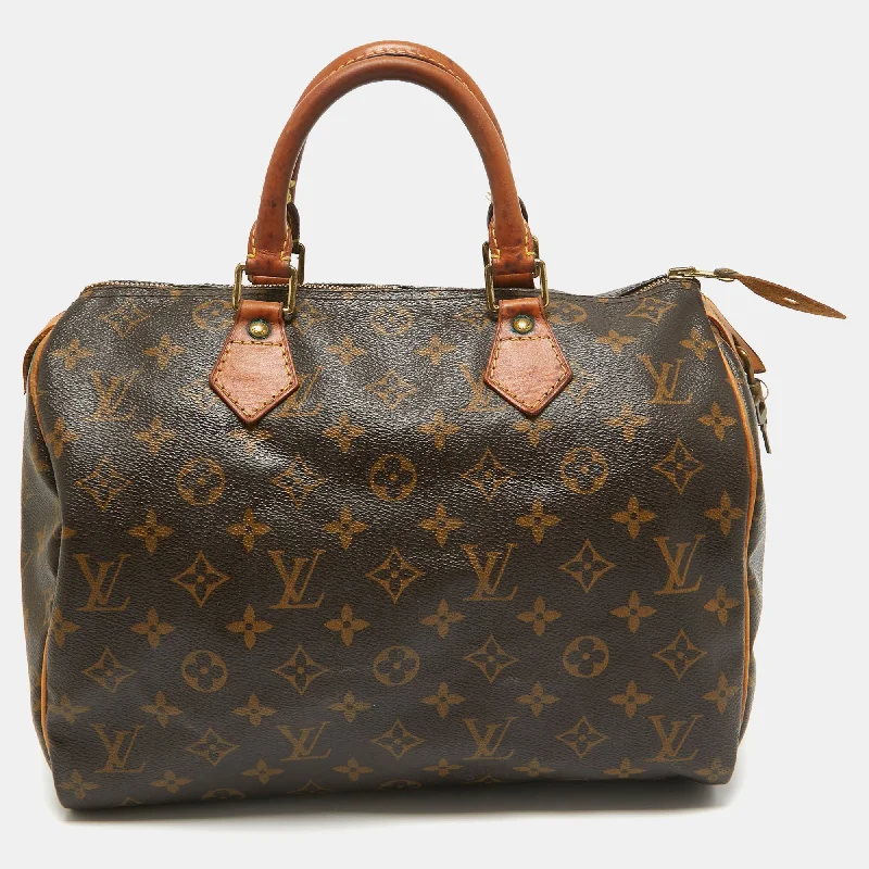 Chain - Strap Women's Satchels in Silver for a Glamorous Night - OutLouis Vuitton Monogram Canvas Speedy 30 Bag