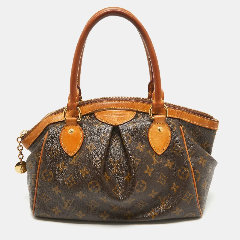 Tassel - Adorned Women's Satchels in Teal for a Bohemian VibeLouis Vuitton Monogram Canvas Tivoli Pm Bag