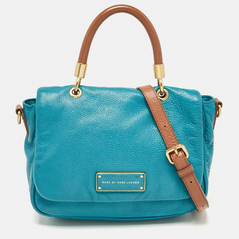 Water - Resistant Women's Satchels in Beige for Outdoor EnthusiastsMarc By Marc Jacobs Teal Green Leather Too Hot To Handle Top Handle Bag